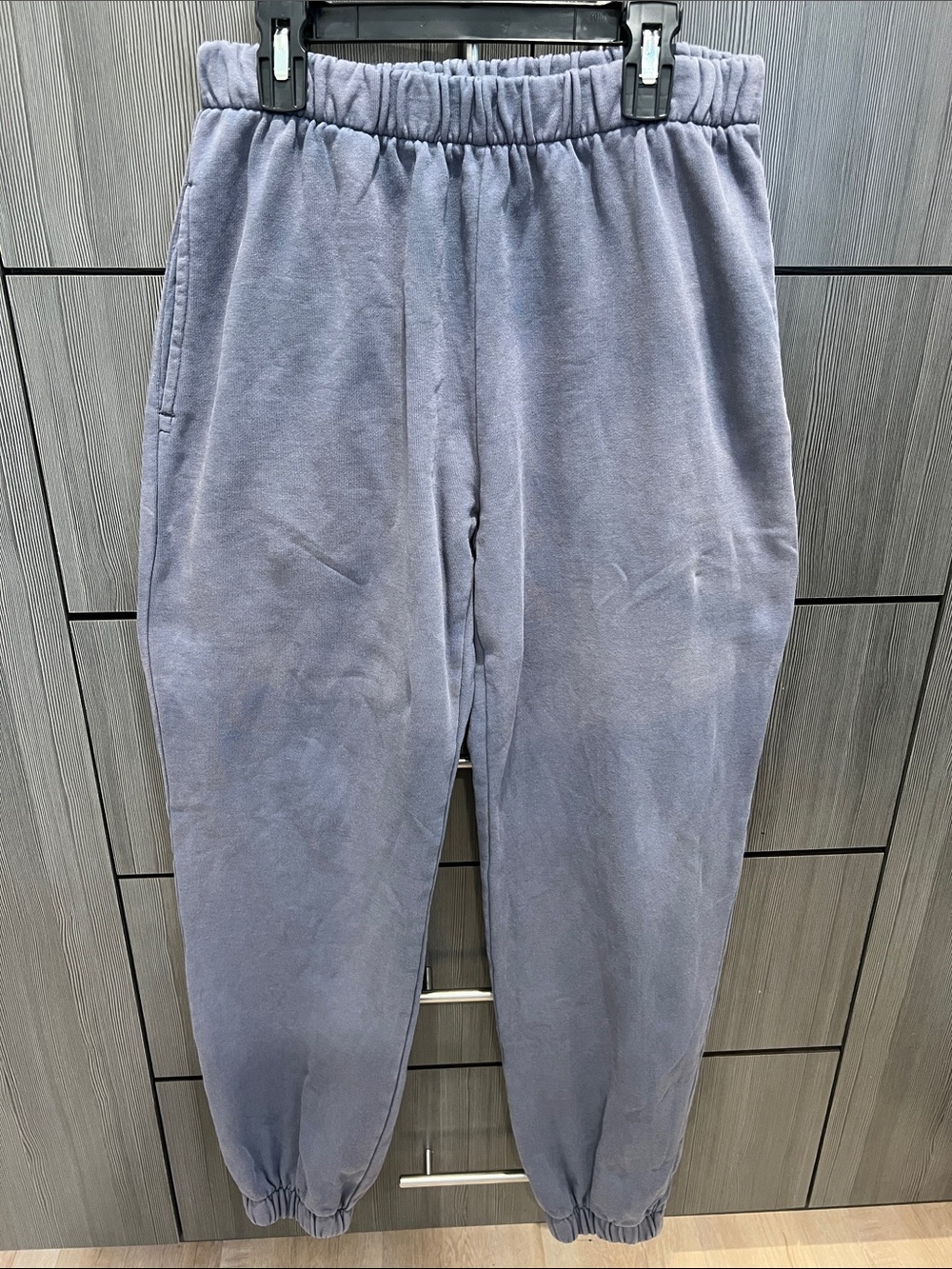 Brandy Melville Men's Slate Blue Elastic Waist Joggers